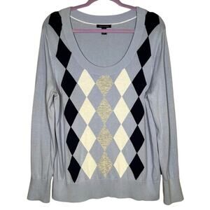 Tommy Hilfiger Women's Lightweight Argyle Pullover Sweater Size XL